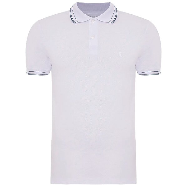 Camisa Polo Individual Slim Friso Ou24 Branco Masculino