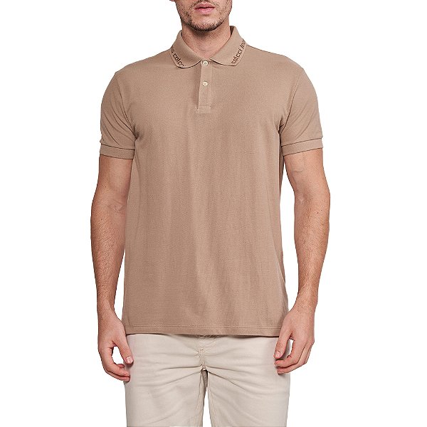 Camisa Polo Colcci Jeans In24 Bege Masculino