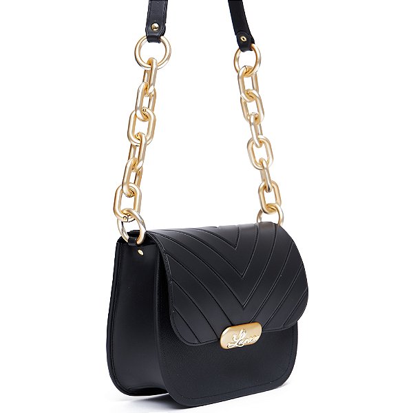 Bolsa Crossbody Lança Perfume Inject In24 Preto Feminino