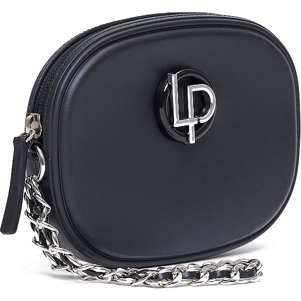 Bolsa Clutch Easy Lança Perfume Enfeite In24 Preto Feminino