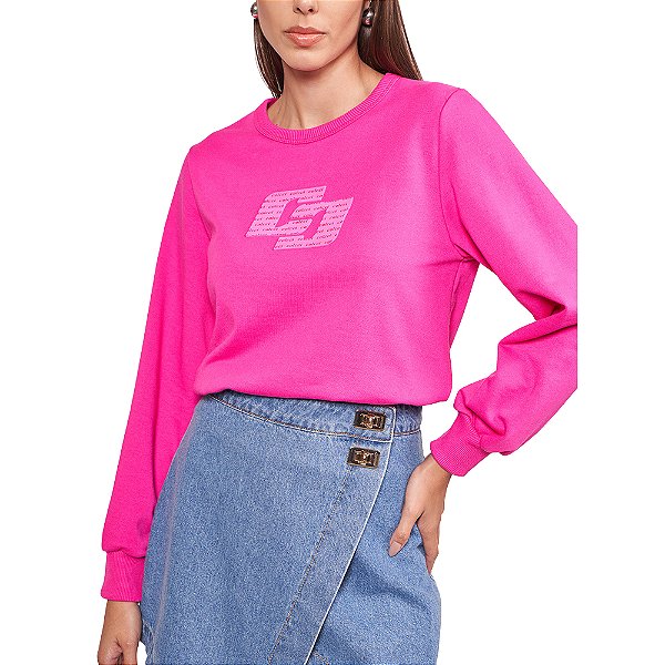 Moletom Colcci Comfort In24 Rosa Feminino