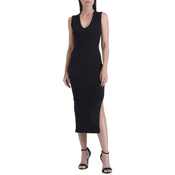 Vestido Canelado Forum Justo In24b Preto Feminino