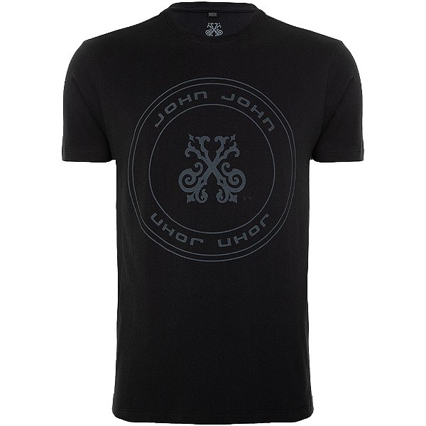Camiseta John John Slim Fit Symbol In24 Preto Masculino