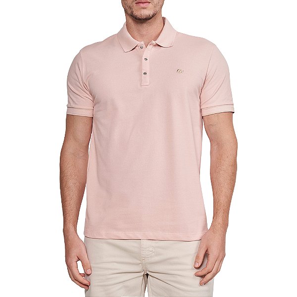 Camisa Polo Colcci Slim In24 Rosa Flutter Masculino