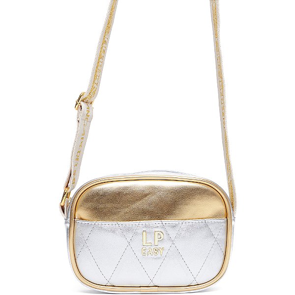 Bolsa Crossbody Easy Lança Perfume Metal In24 Prata Feminino