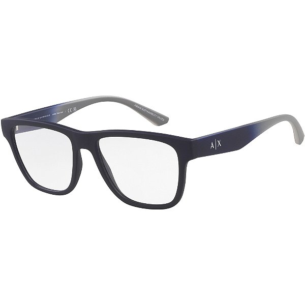 Armação Armani Exchange 3105 8273 Azul Fosco Masculino