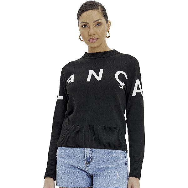 Blusa Easy Lança Perfume Manga In24 Preto Feminino