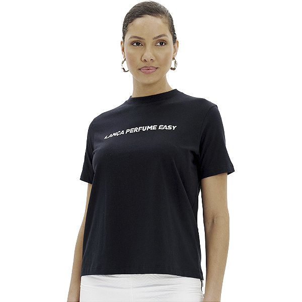 Camiseta Easy Lança Perfume Baby Look In24c Preto Feminino