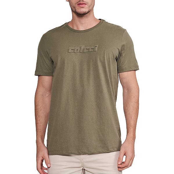 Camiseta Colcci Malha In24 Verde Dragon Masculino