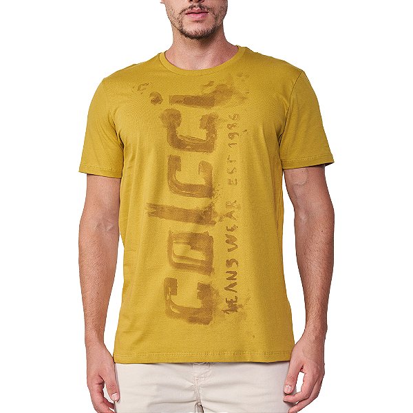 Camiseta Colcci Malha In24 Verde Biome Masculino