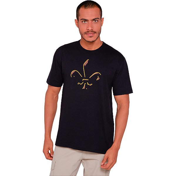 Camiseta Dudalina Big Logo In24 Preto Masculino