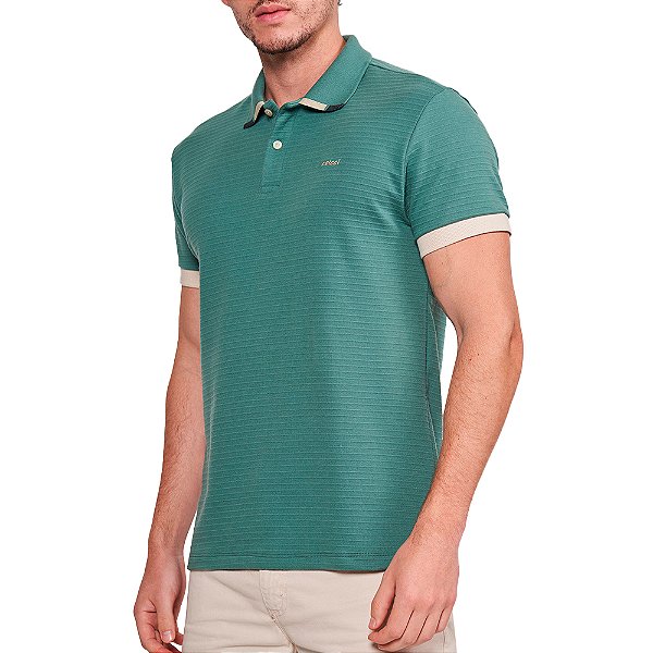 Camisa Polo Colcci Texture In24 Verde Masculino