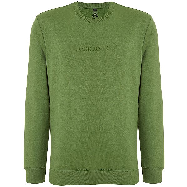 Moletom John John Embossed In24 Verde Masculino