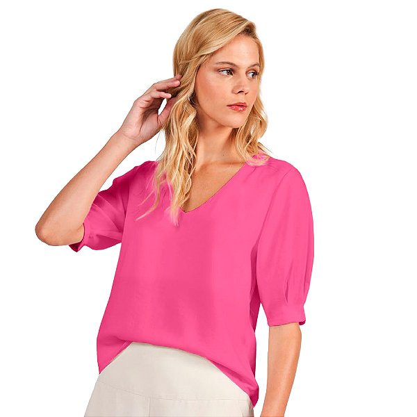 Blusa Acostamento Elegance In24 Rosa Feminino