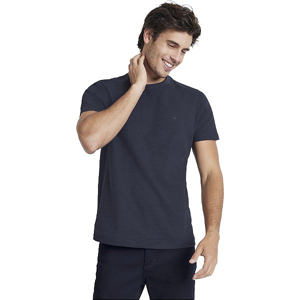 Camiseta Aramis Suedine Canelado In24 Marinho Masculino