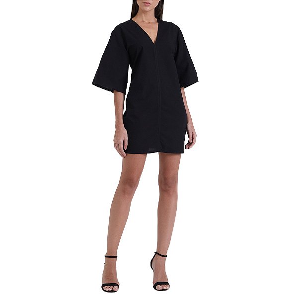 Vestido Forum Manga Ampla In24 Preto Feminino