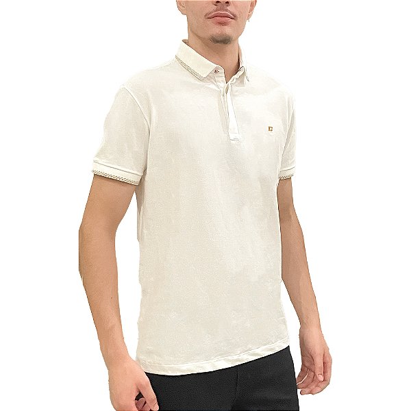 Camisa Polo Colcci Logo Ou24 Off Shell Masculino