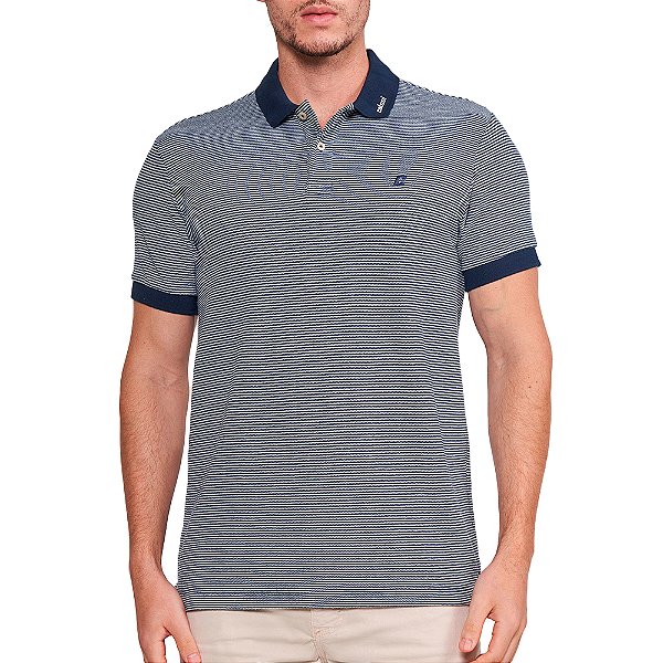 Camisa Polo Colcci Listrada In24 Marinho Masculino