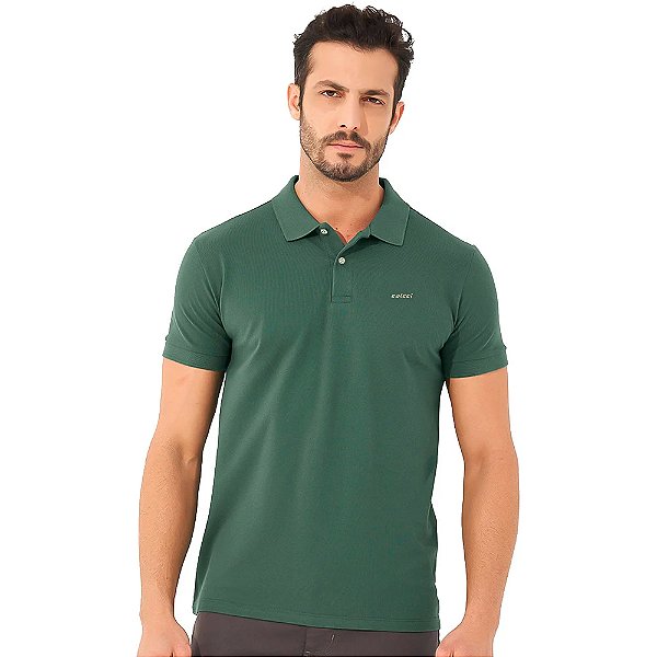Camisa Polo Colcci Basic In24 Verde Crowd Masculino