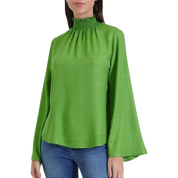 Blusa Forum Tecido Plano In24 Verde Online Feminino