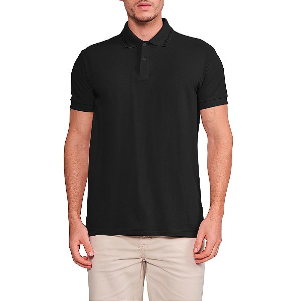 Camisa Polo Colcci Jeans In24 Preto Masculino