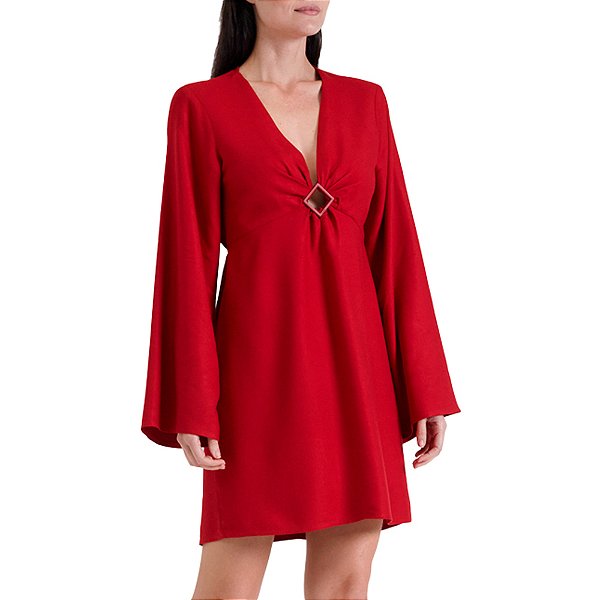 Vestido Forum Tecido Plano In24 Vermelho Odessa Feminino