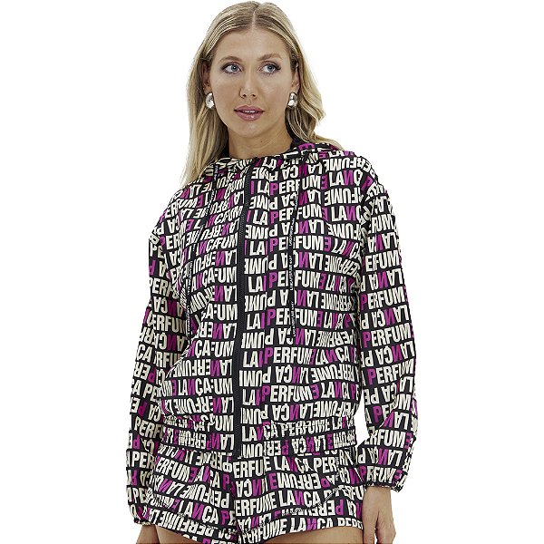 Jaqueta Easy Lança Perfume Capuz In24 Preto Feminino