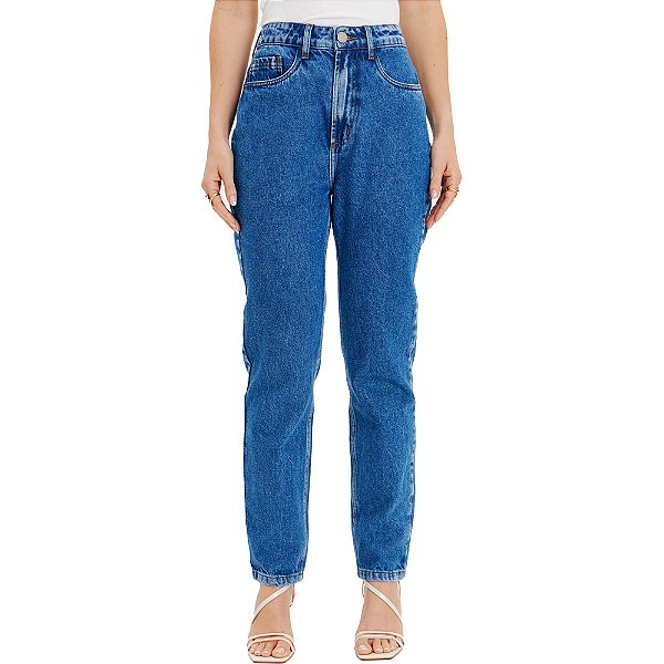 Calça Lança Perfume Luna Mom Sh In24 Azul Feminino