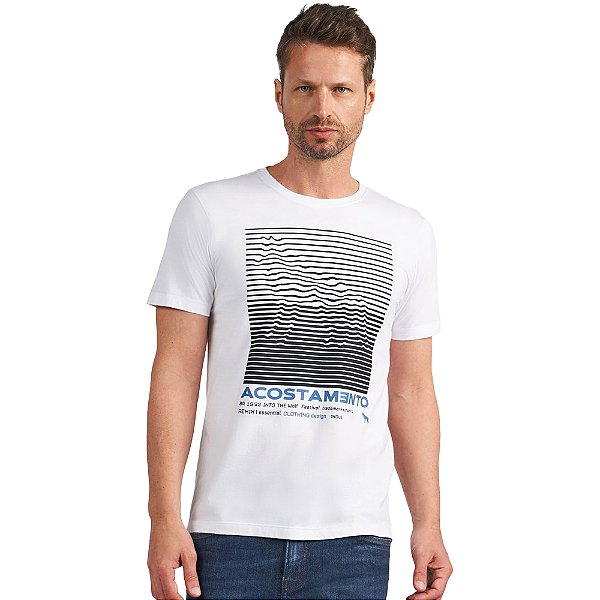 Camiseta Acostamento Ilusion In24 Branco Masculino
