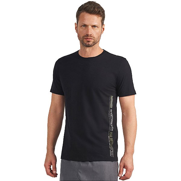 Camiseta Acostamento Sport Uv In24 Preto Masculino