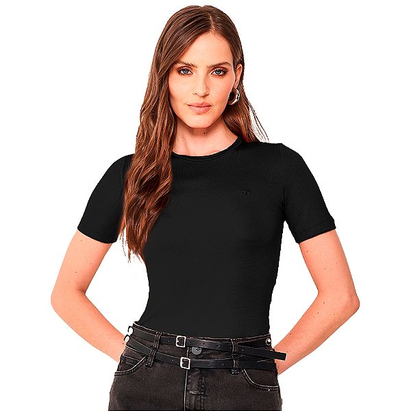 Camiseta Colcci Iconic In24 Preto Feminino