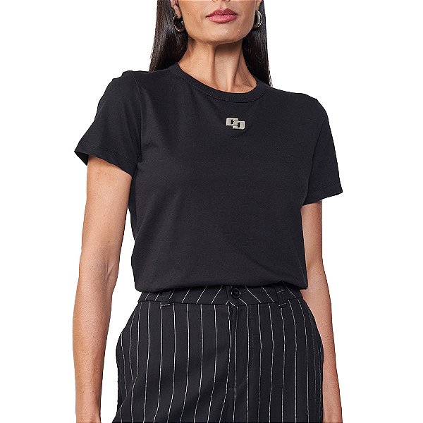 Camiseta Colcci Comfort In24 Preto Feminino