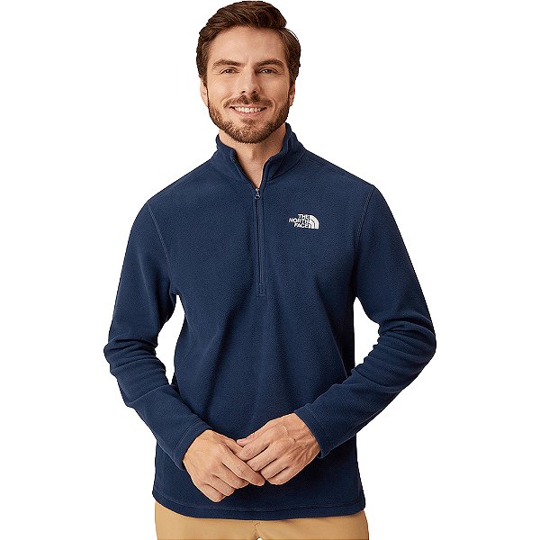 Moletom The North Face Fleece Glacier Zip Marinho Masculino