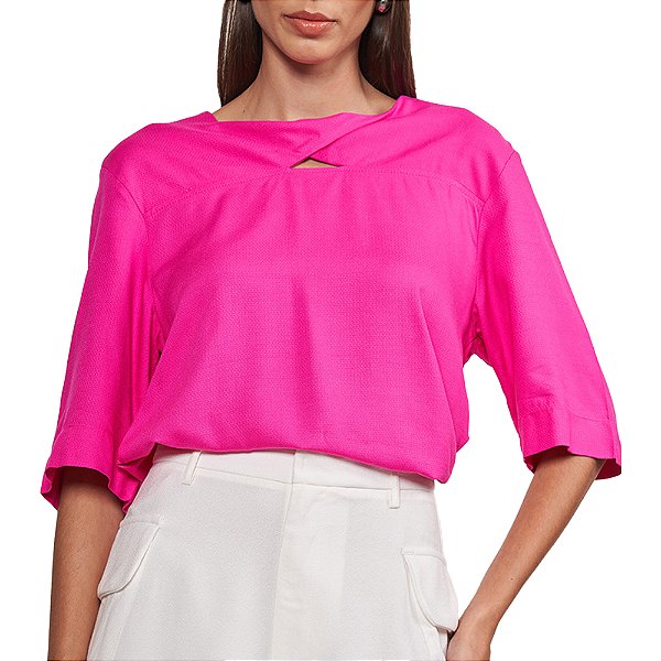 Blusa Colcci Tecido Plano In24 Rosa Stacy Feminino