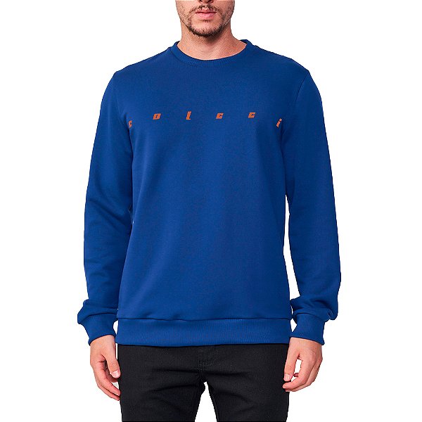 Moletom Colcci Malha In24 Azul Athos Masculino
