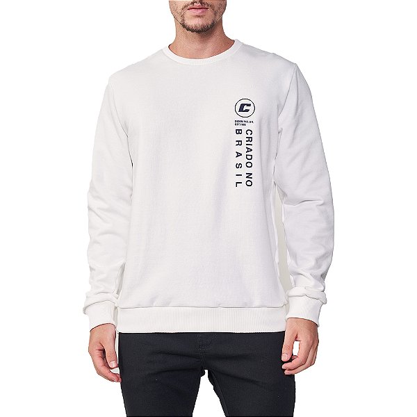 Moletom Colcci Malha In24 Off White Masculino