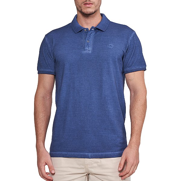 Camisa Polo Colcci Malha In24 Marinho Masculino
