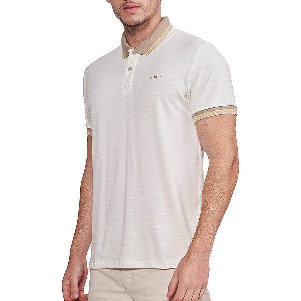Camisa Polo Colcci Gola In24 Off White Masculino