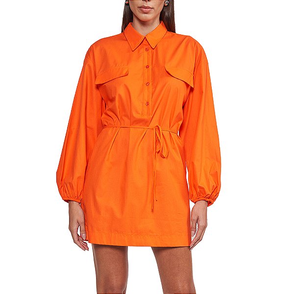 Vestido Colcci Tecido Plano In24 Laranja Saoko Feminino