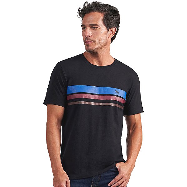 Camiseta Acostamento Tiras In24 Preto Masculino