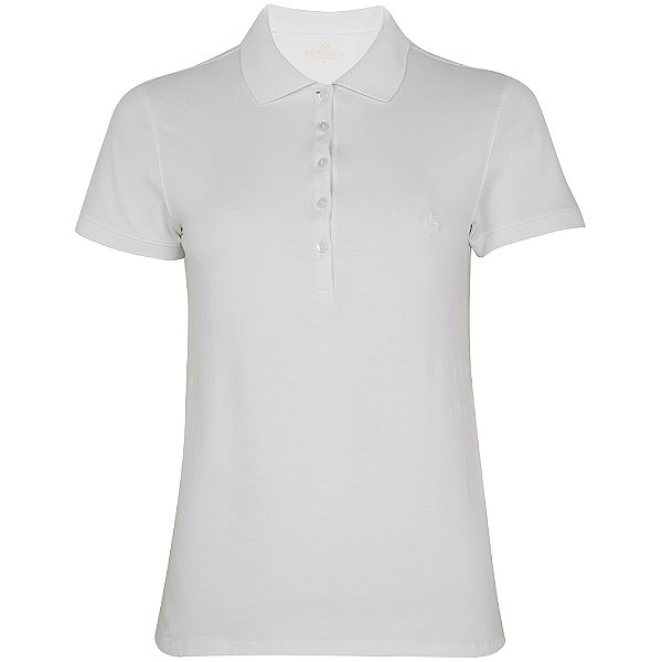 Camisa Polo Dudalina Peruvian In24 Branco Feminino
