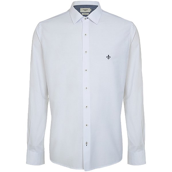 Camisa Slim Dudalina Tricoline In24 Branco Masculino
