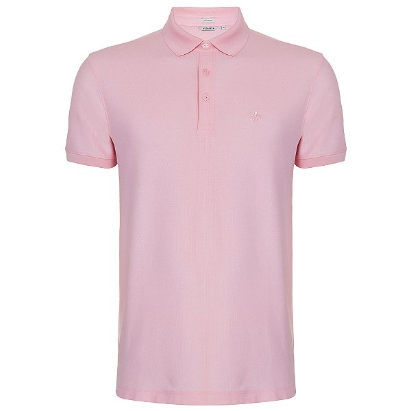 Camisa Polo Dudalina Pima Essentials In24 Rosa Masculino