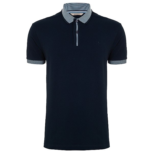 Camisa Polo Dudalina Retilínea In24 Marinho Masculino