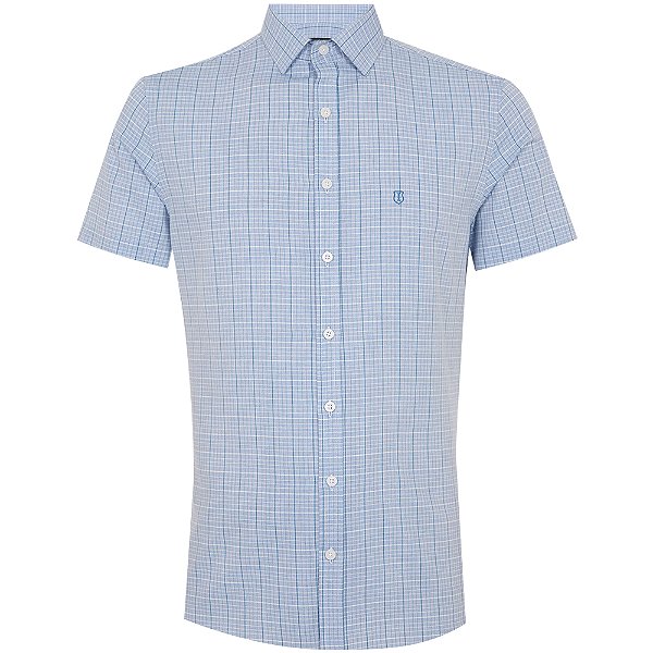 Camisa Individual Slim Henrique In24 Azul Masculino