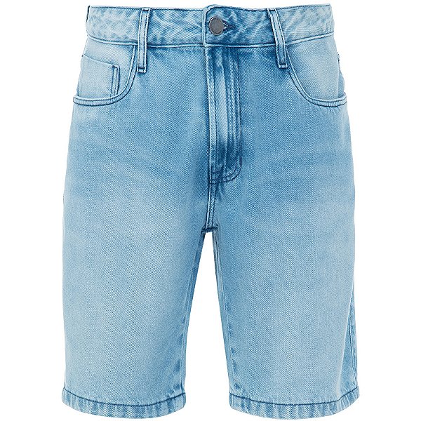 Bermuda Jeans Individual Concept In24 Azul Claro Masculino