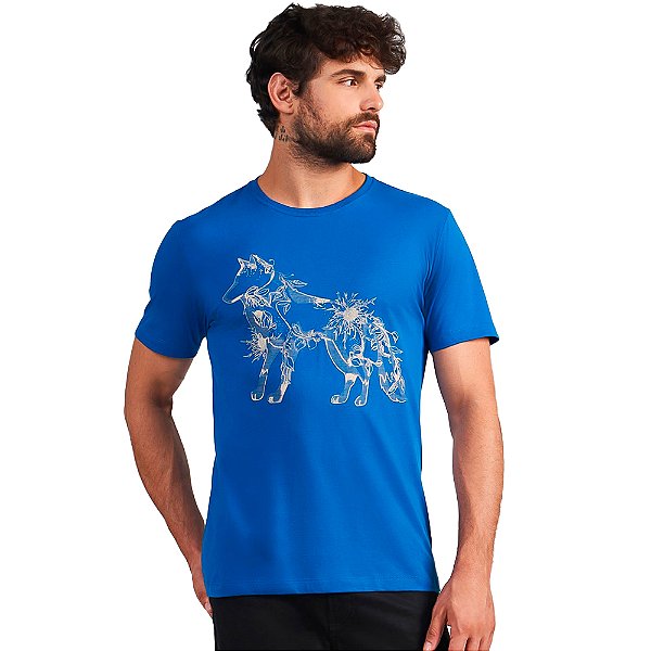 Camiseta Acostamento Casual In24 Azul Masculino