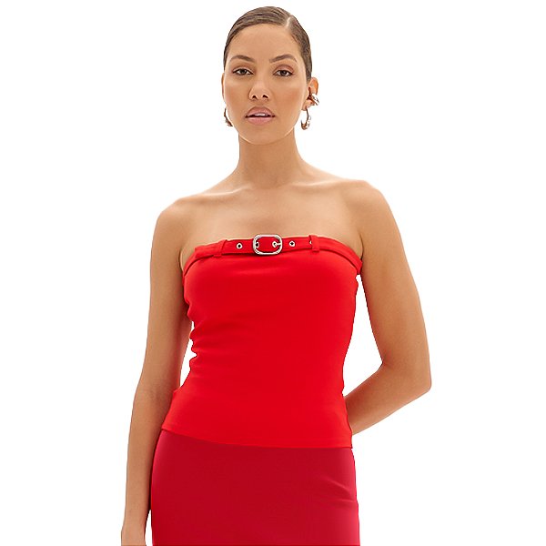 Blusa Corset Easy Lança Perfume Fall Pr25 Vermelho Feminino