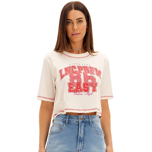 Camiseta Easy Lança Perfume Urban Pr25 Off White Feminino
