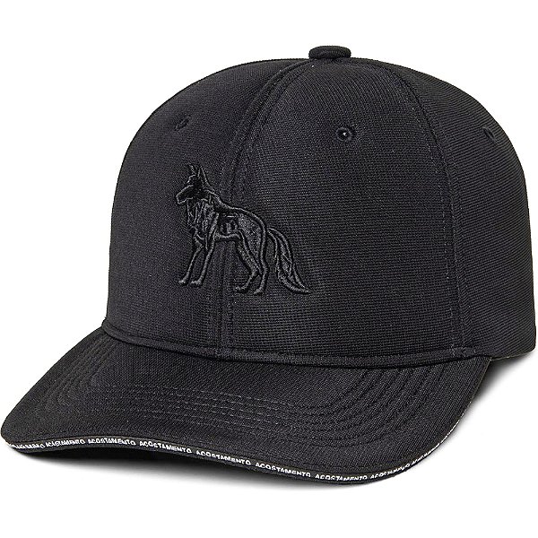 Boné Acostamento Bordado Lobo Pr25 Preto Masculino
